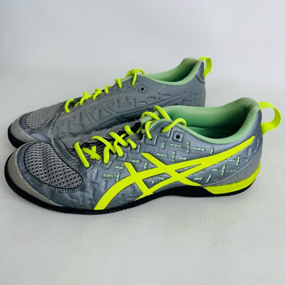 ASICS Gel Fortius TR 2 Mens Gray Yellow Athletic Training Shoes Size 9.5